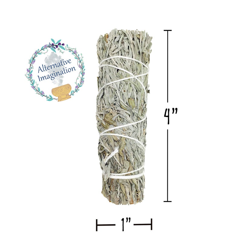 Alternative Imagination Blue Sage Smudge Sticks - Natural Incense Sticks for Cleansing Negative Energy, Meditation Accessories, Spiritual Gifts, Aromatherapy (Pack of 3) - Image 2